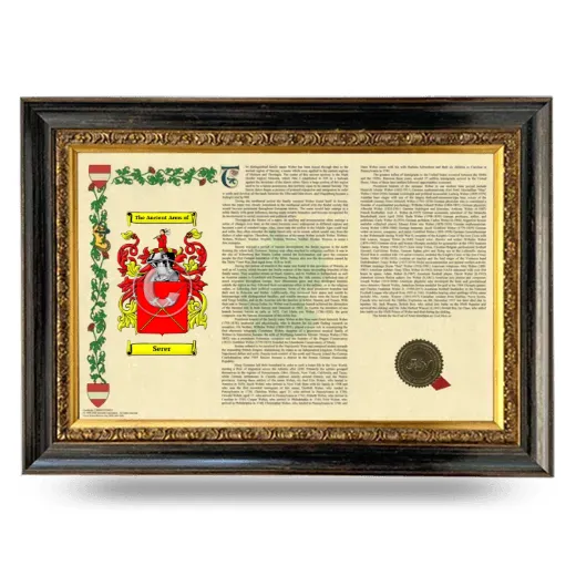 Serer Armorial Landscape Framed - Heirloom