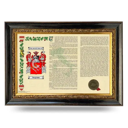 Sergnano Armorial Landscape Framed - Heirloom