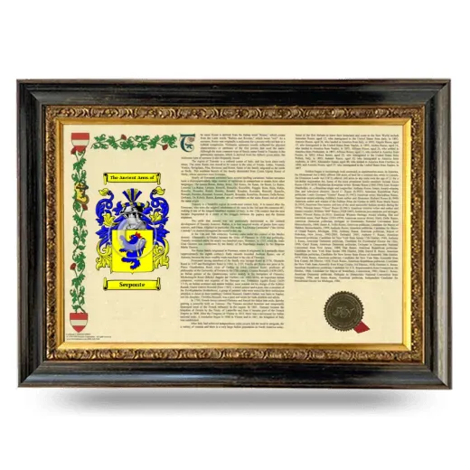Serponte Armorial Landscape Framed - Heirloom