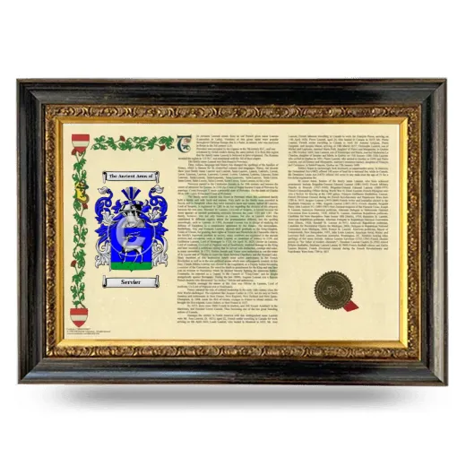 Servier Armorial Landscape Framed - Heirloom
