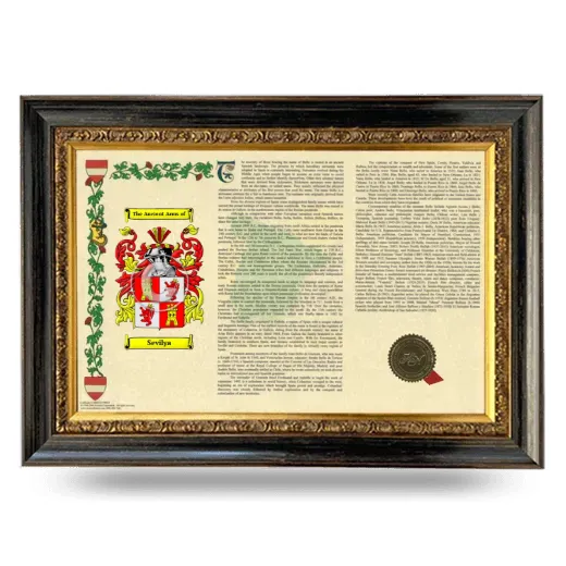 Sevilya Armorial Landscape Framed - Heirloom