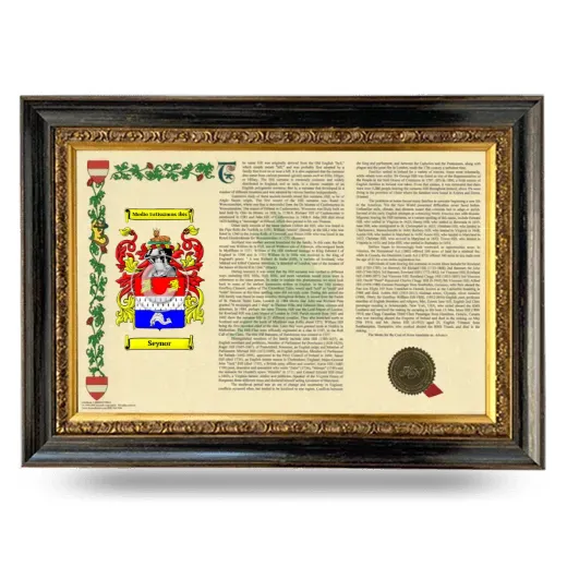 Seynor Armorial Landscape Framed - Heirloom