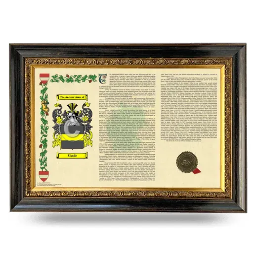 Shade Armorial Landscape Framed - Heirloom