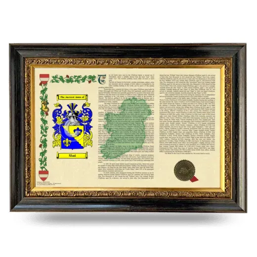Shai Armorial Landscape Framed - Heirloom