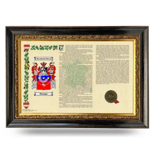 Shampu Armorial Landscape Framed - Heirloom