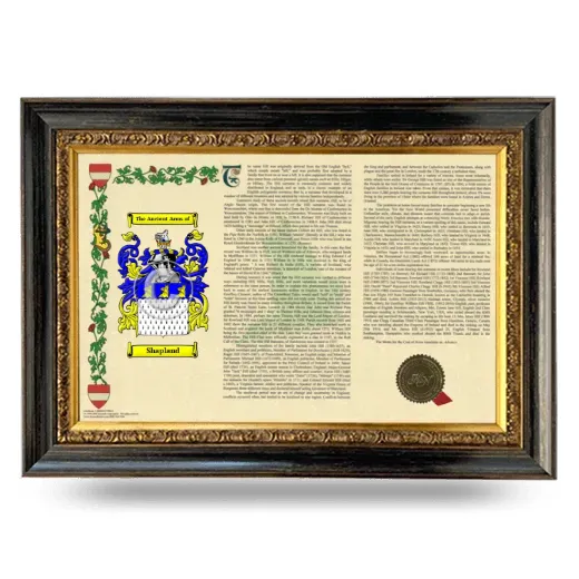 Shapland Armorial Landscape Framed - Heirloom