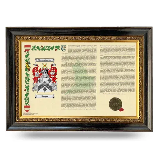 Shayes Armorial Landscape Framed - Heirloom