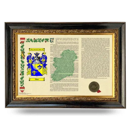 Shea Armorial Landscape Framed - Heirloom
