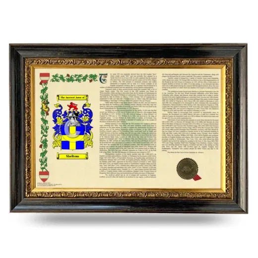 Sheltom Armorial Landscape Framed - Heirloom
