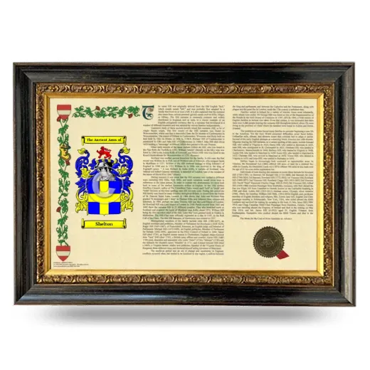 Shelton Armorial Landscape Framed - Heirloom