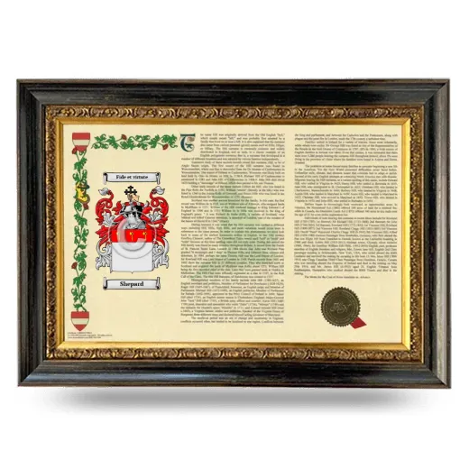 Shepard Armorial Landscape Framed - Heirloom