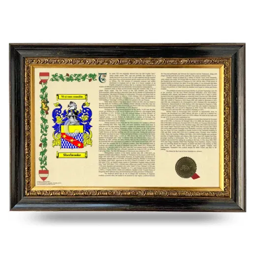 Sherbrooke Armorial Landscape Framed - Heirloom