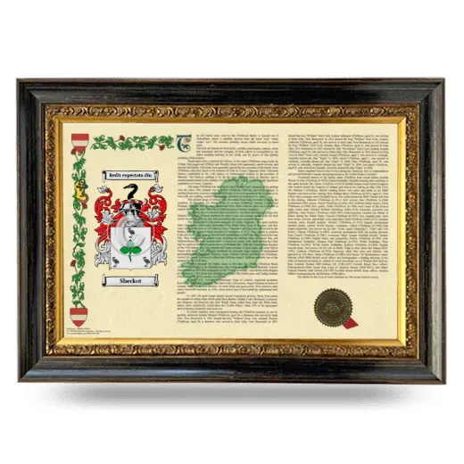 Sherkot Armorial Landscape Framed - Heirloom