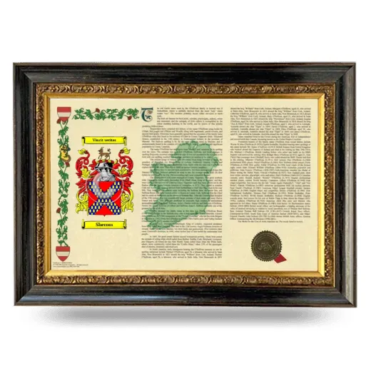 Sherom Armorial Landscape Framed - Heirloom