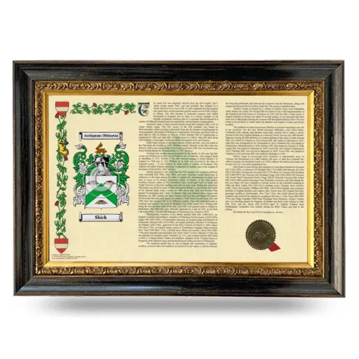 Shick Armorial Landscape Framed - Heirloom