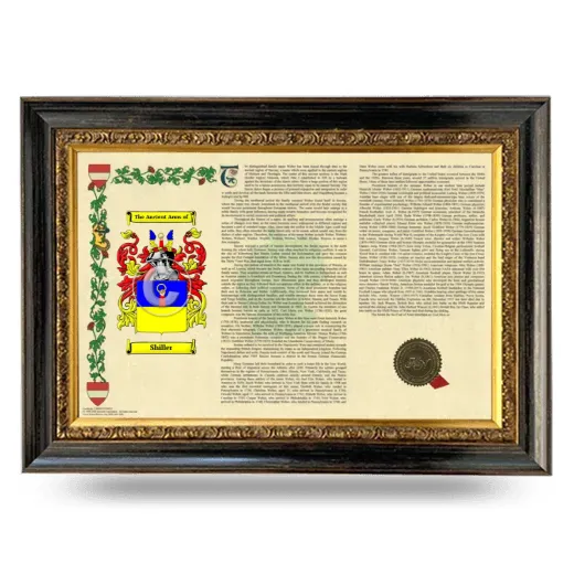 Shiller Armorial Landscape Framed - Heirloom