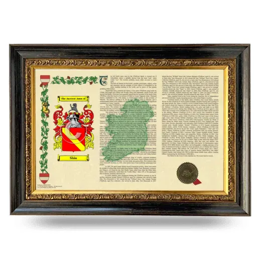 Shin Armorial Landscape Framed - Heirloom