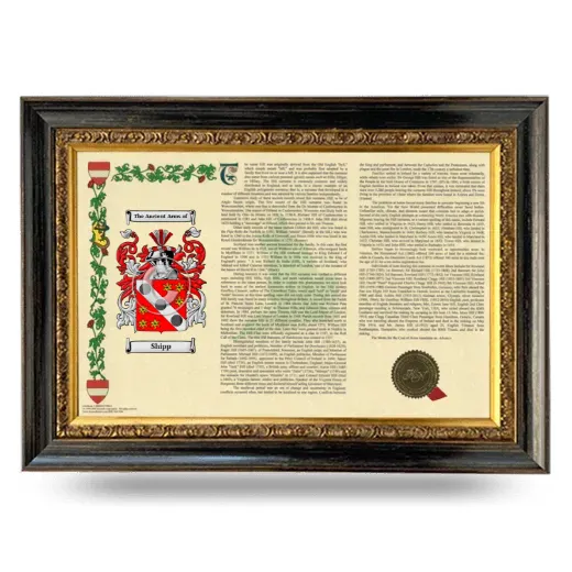 Shipp Armorial Landscape Framed - Heirloom