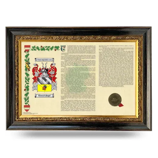 Shwartzkopf Armorial Landscape Framed - Heirloom