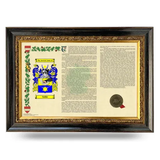 Sieble Armorial Landscape Framed - Heirloom