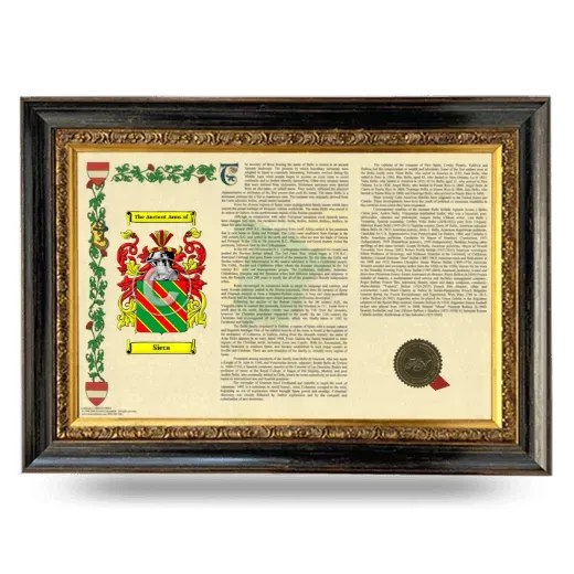 Siera Armorial Landscape Framed - Heirloom