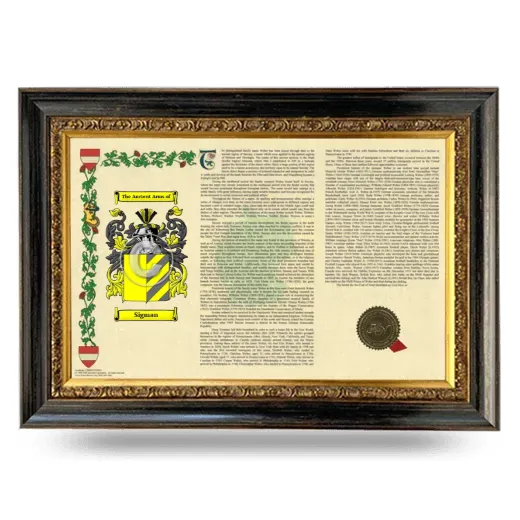 Sigman Armorial Landscape Framed - Heirloom