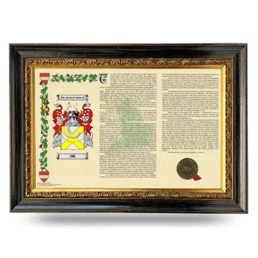 Silk Armorial Landscape Framed - Heirloom