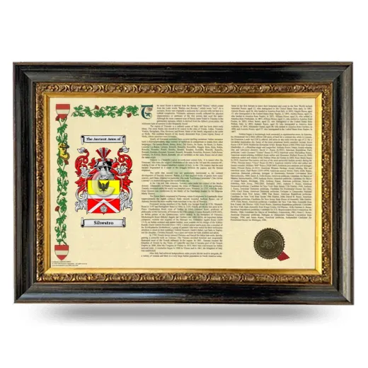Silvestro Armorial Landscape Framed - Heirloom