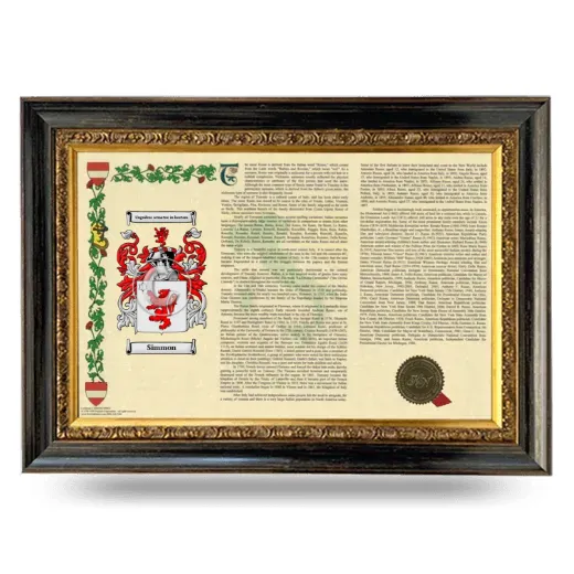 Simmon Armorial Landscape Framed - Heirloom