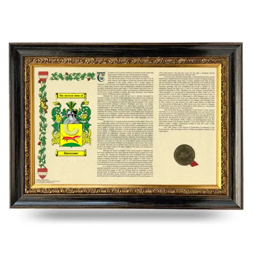 Simmons' Armorial Landscape Framed - Heirloom
