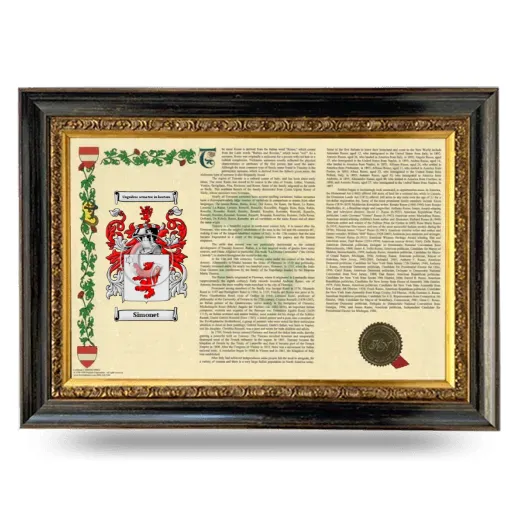 Simonet Armorial Landscape Framed - Heirloom