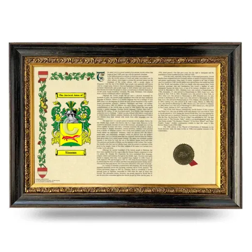 Simons Armorial Landscape Framed - Heirloom