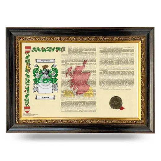 Simson Armorial Landscape Framed - Heirloom