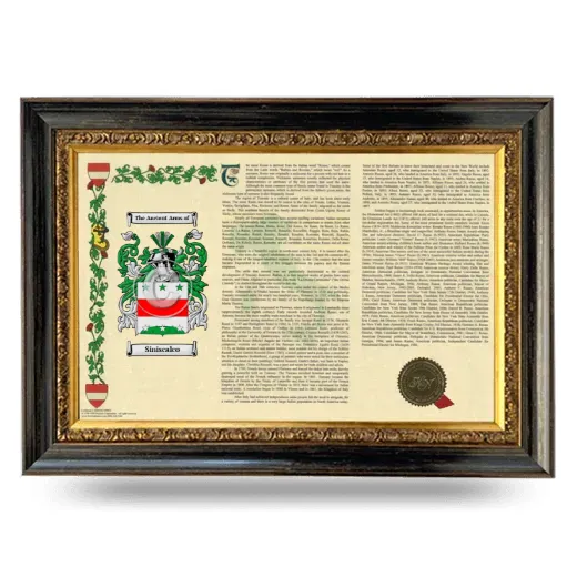 Siniscalco Armorial Landscape Framed - Heirloom