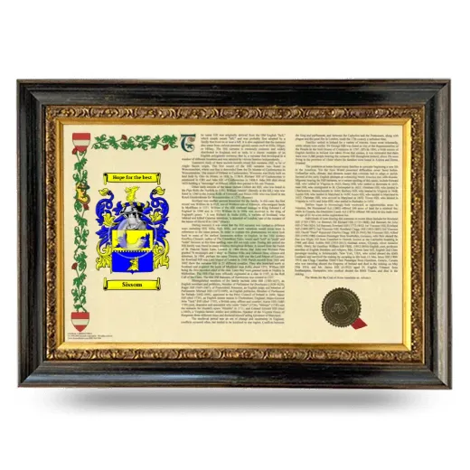 Sissom Armorial Landscape Framed - Heirloom