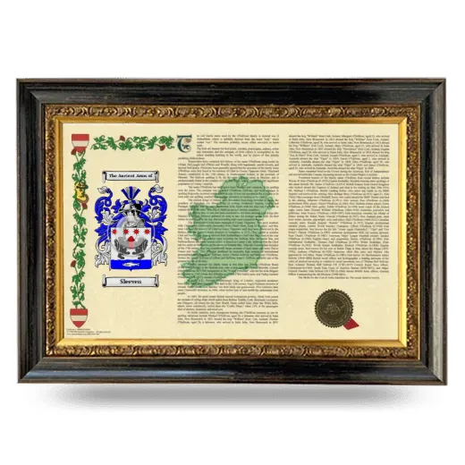 Sleeven Armorial Landscape Framed - Heirloom