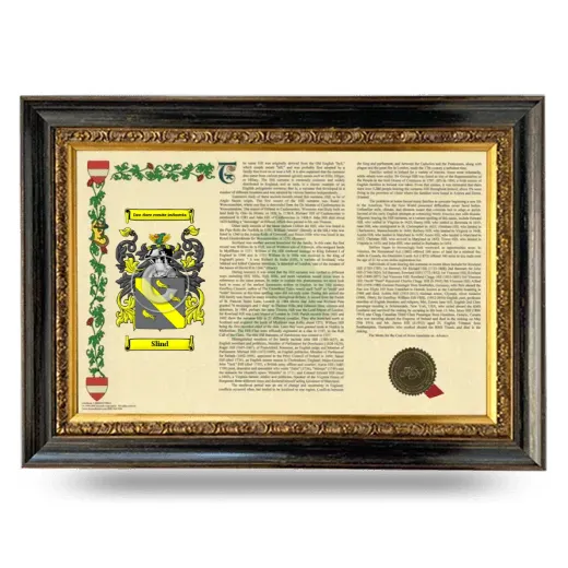 Slind Armorial Landscape Framed - Heirloom