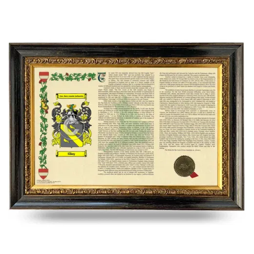 Sliny Armorial Landscape Framed - Heirloom