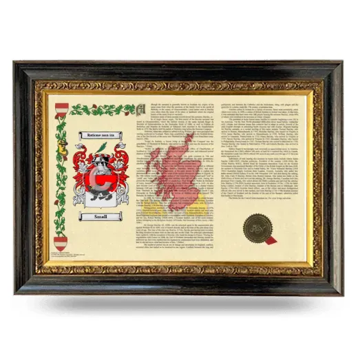 Small Armorial Landscape Framed - Heirloom