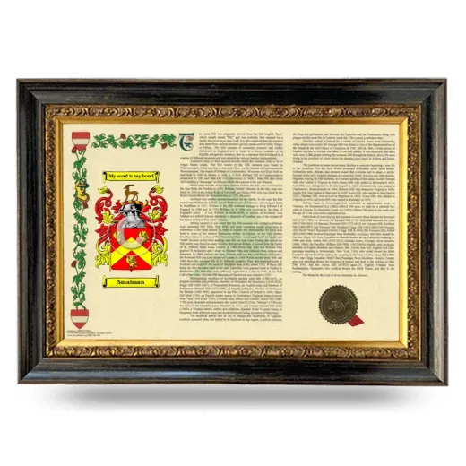 Smalman Armorial Landscape Framed - Heirloom