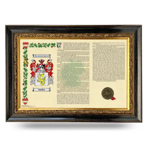 Smoker Armorial Landscape Framed - Heirloom