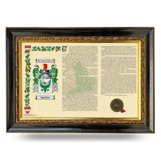 Smythers Armorial Landscape Framed - Heirloom