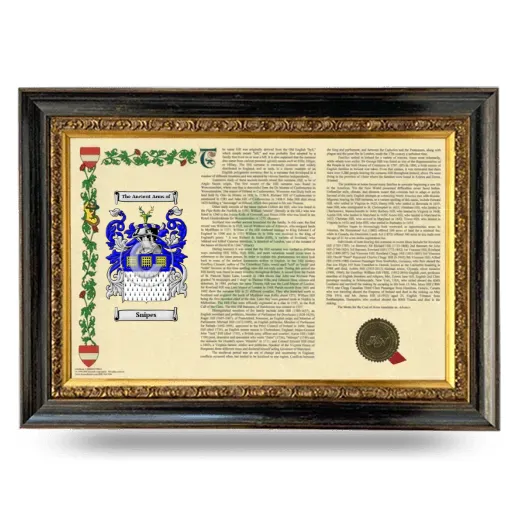 Snipes Armorial Landscape Framed - Heirloom