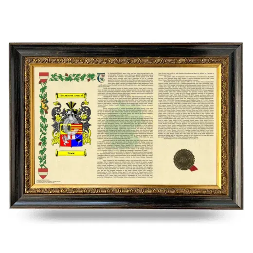 Snor Armorial Landscape Framed - Heirloom