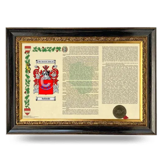 Sobieski Armorial Landscape Framed - Heirloom