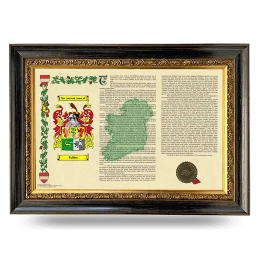 Solan Armorial Landscape Framed - Heirloom