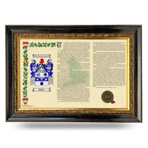 Soltan Armorial Landscape Framed - Heirloom