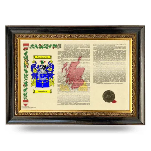 Somahan Armorial Landscape Framed - Heirloom