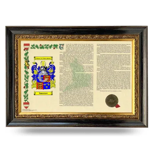 Somerset Armorial Landscape Framed - Heirloom