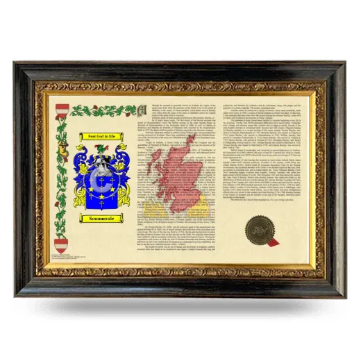 Sommerale Armorial Landscape Framed - Heirloom